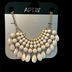 Apt. 9 Gold and Iridescent Statement Necklace